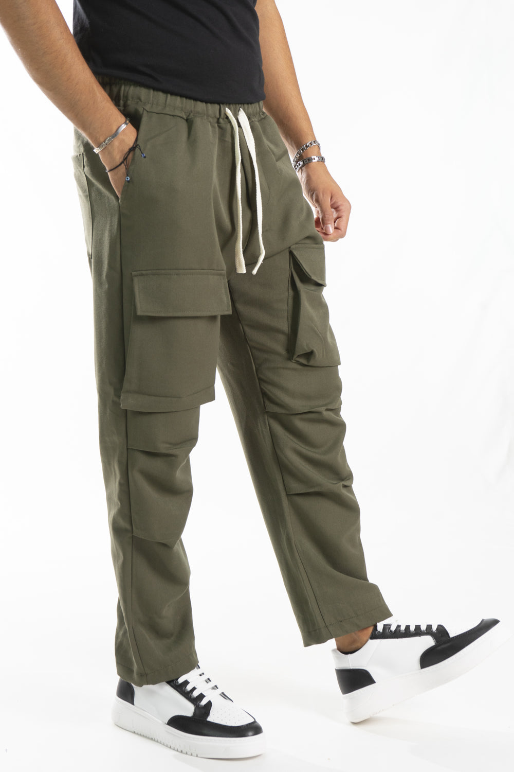 Pantalone Uomo Cargo Con Tasche Anteriori Art. Pt177