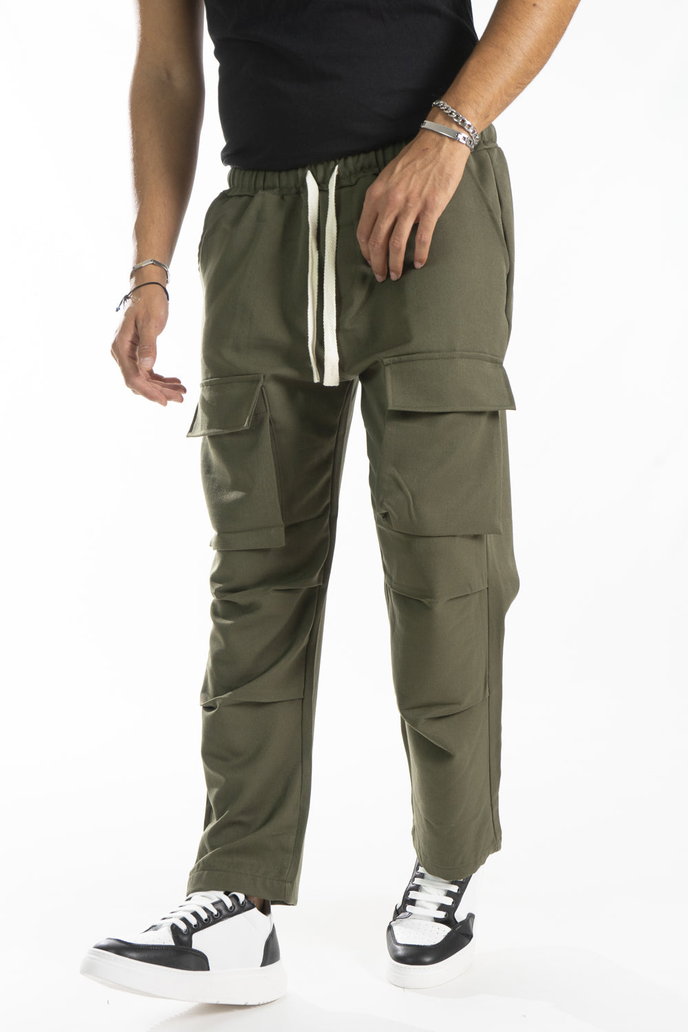 Pantalone Uomo Cargo Con Tasche Anteriori Art. Pt177