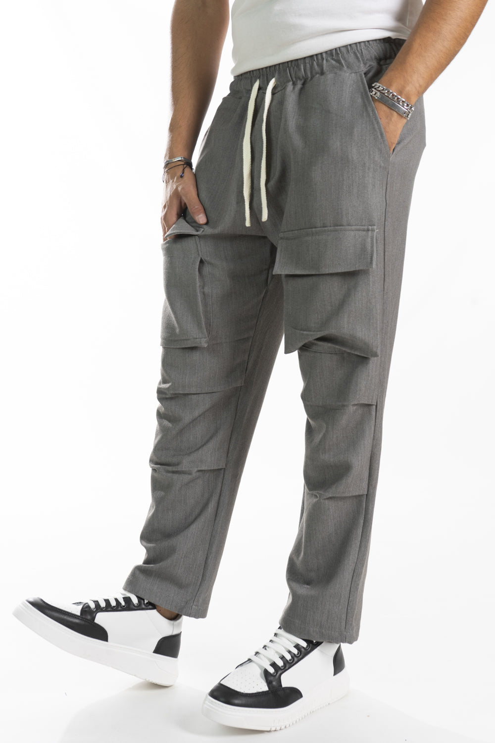 Pantalone Uomo Cargo Con Tasche Anteriori Art. Pt177