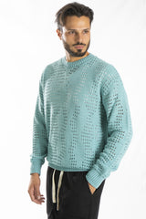 Maglione Uomo Traforato Girocollo Lana Art. Mg122