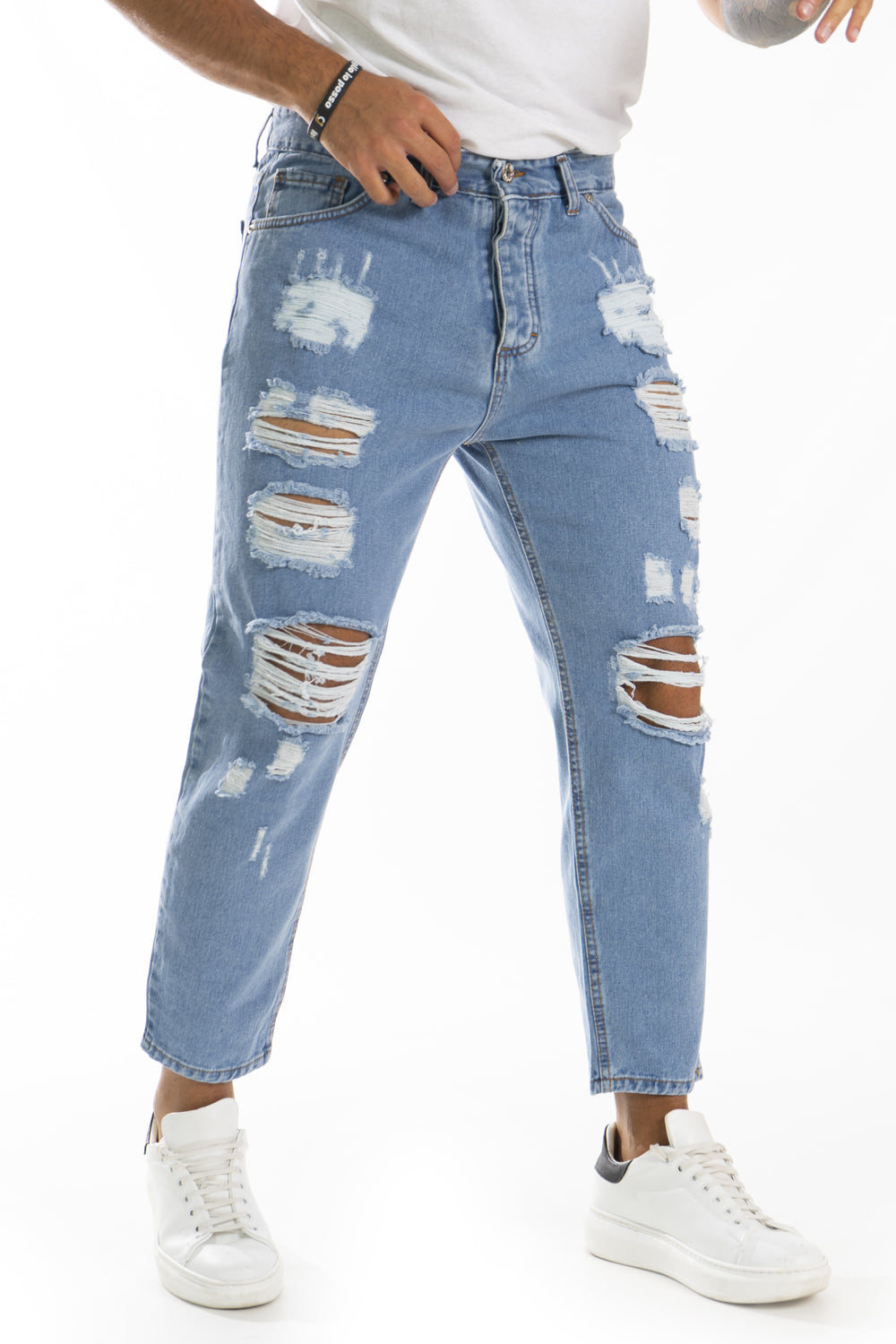 Jeans Uomo Strappi Destroy By 92 Fashion Shop Art. Js274