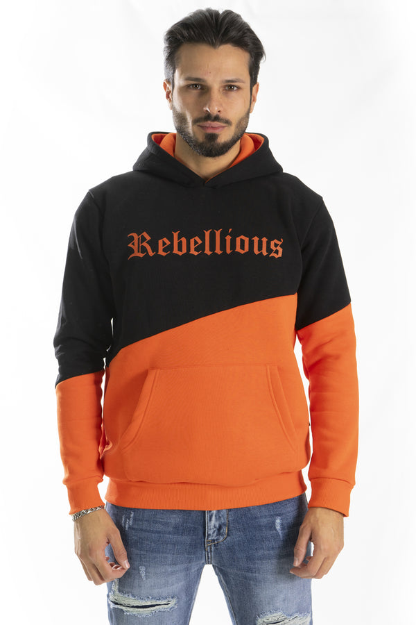 Felpa Uomo Bicolore Interno Felpato ''Rebellious'' Art. FE177