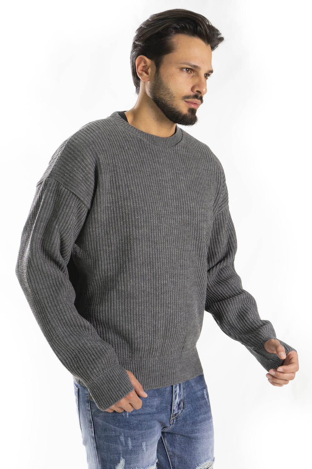 Maglione Uomo Manica a Guanto Girocollo Art. Mg125