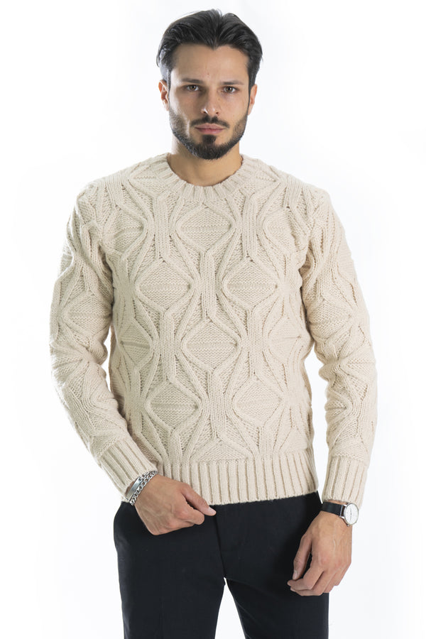 Maglione Uomo Lana Fantasia Girocollo Art. Mg123