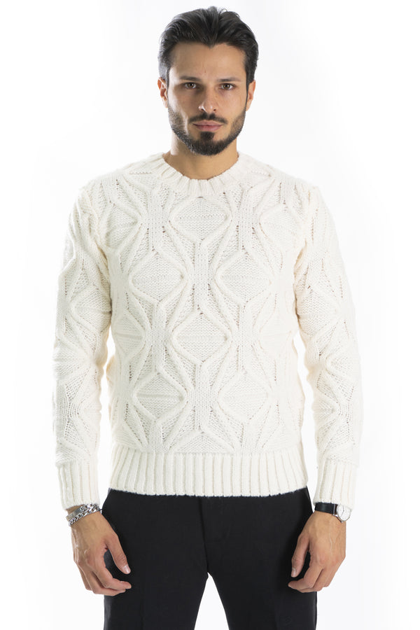 Modèle de pull ras du cou en laine pour homme Art. Mg123