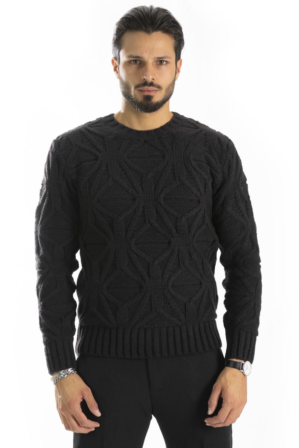 Maglione Uomo Lana Fantasia Girocollo Art. Mg123