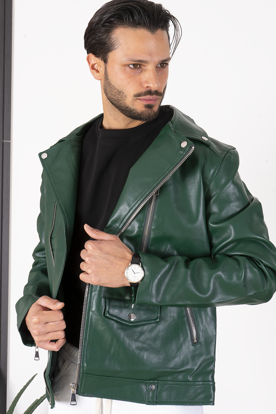Men's Jacket Eco-leather Bikers Chiodo Art. Gb07