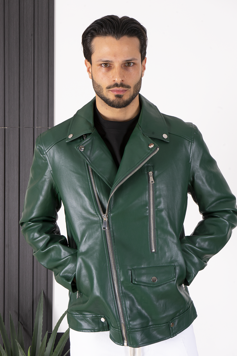 Men's Jacket Eco-leather Bikers Chiodo Art. Gb07