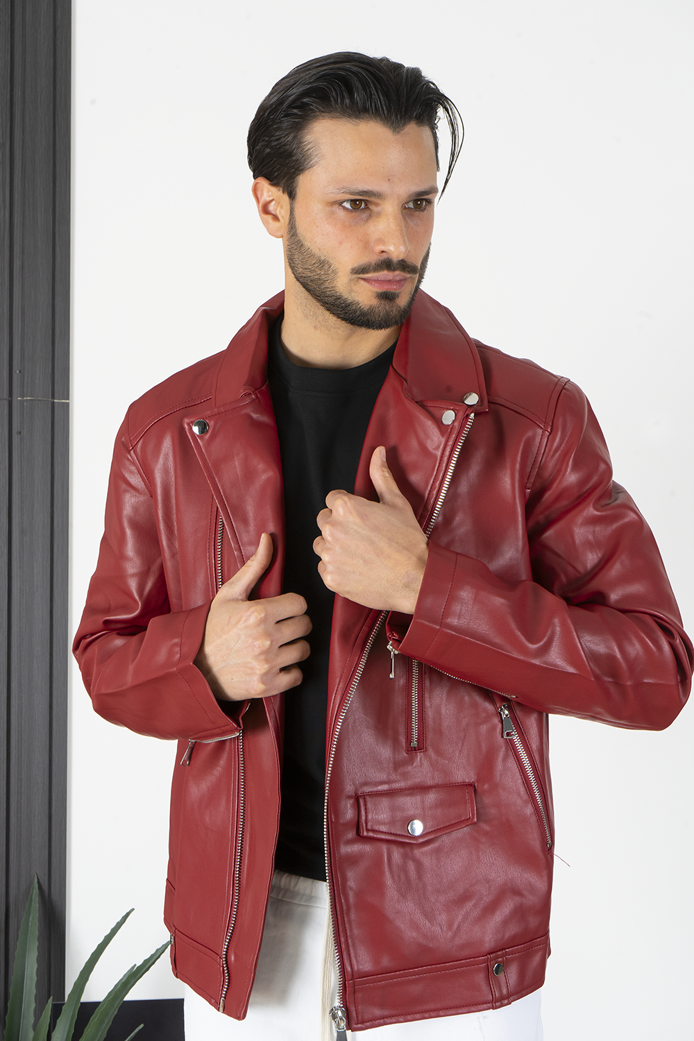 Veste Homme Bikers en cuir écologique Chiodo Art. Gb07