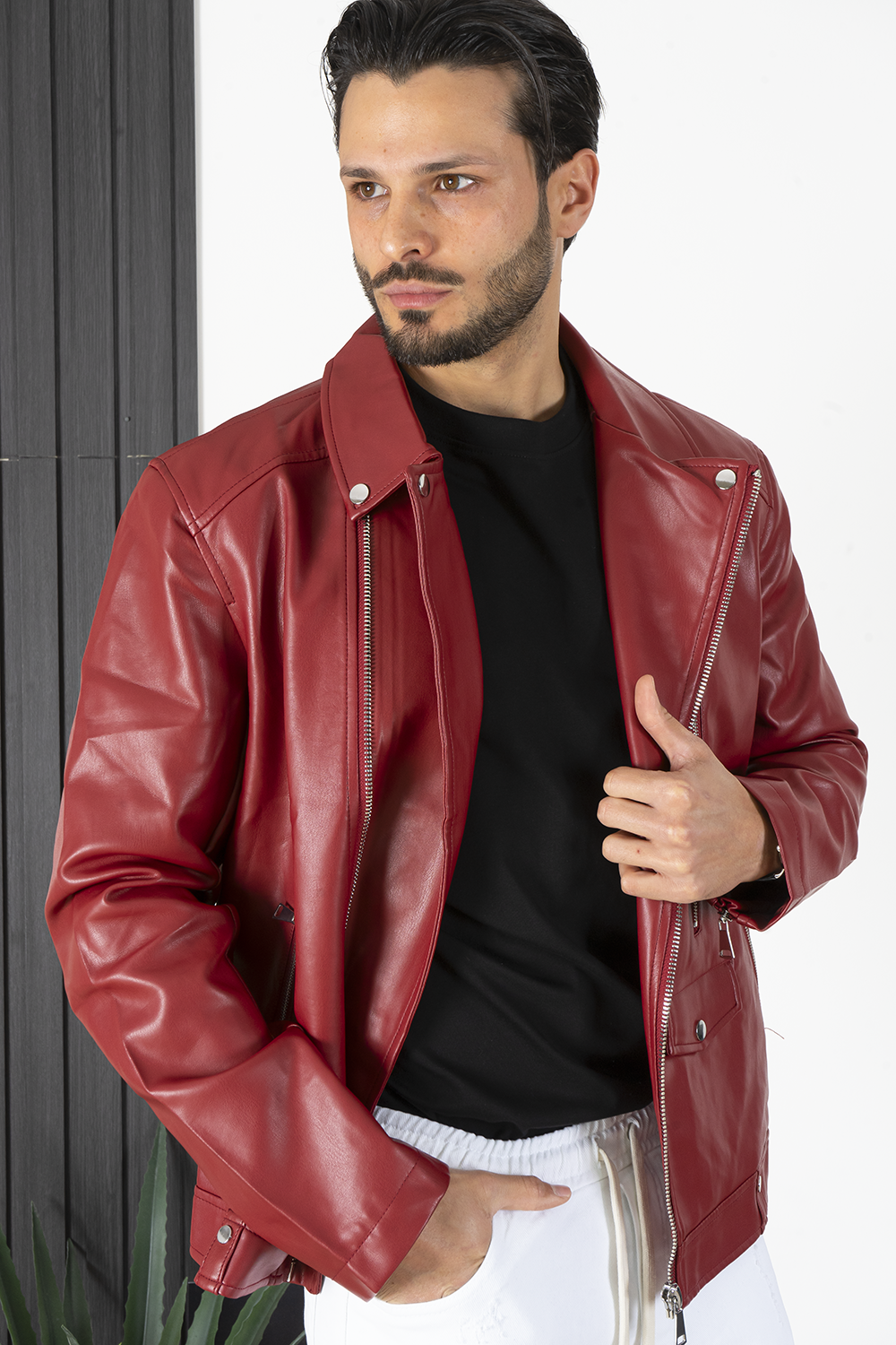 Veste Homme Bikers en cuir écologique Chiodo Art. Gb07