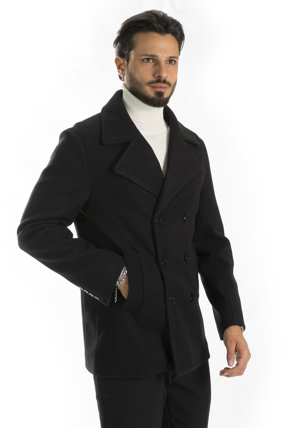 Cappotto Uomo Doppio Petto Tinta Unita Art. Cp25