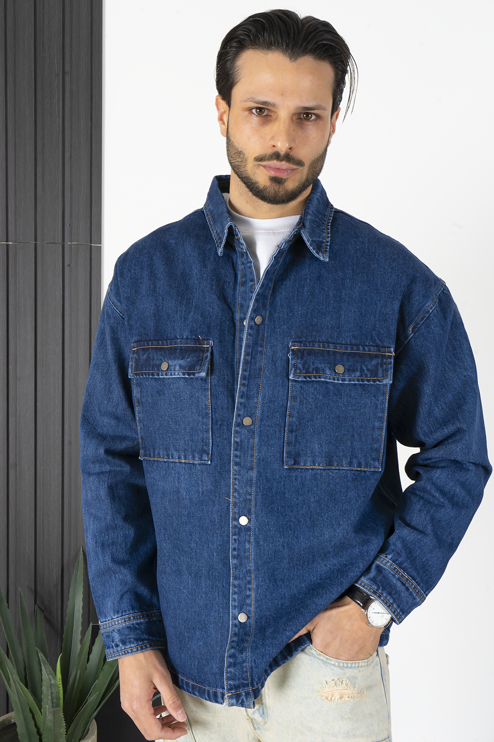 Giacca Uomo Giubbotto Jeans Over size Art. Gb140