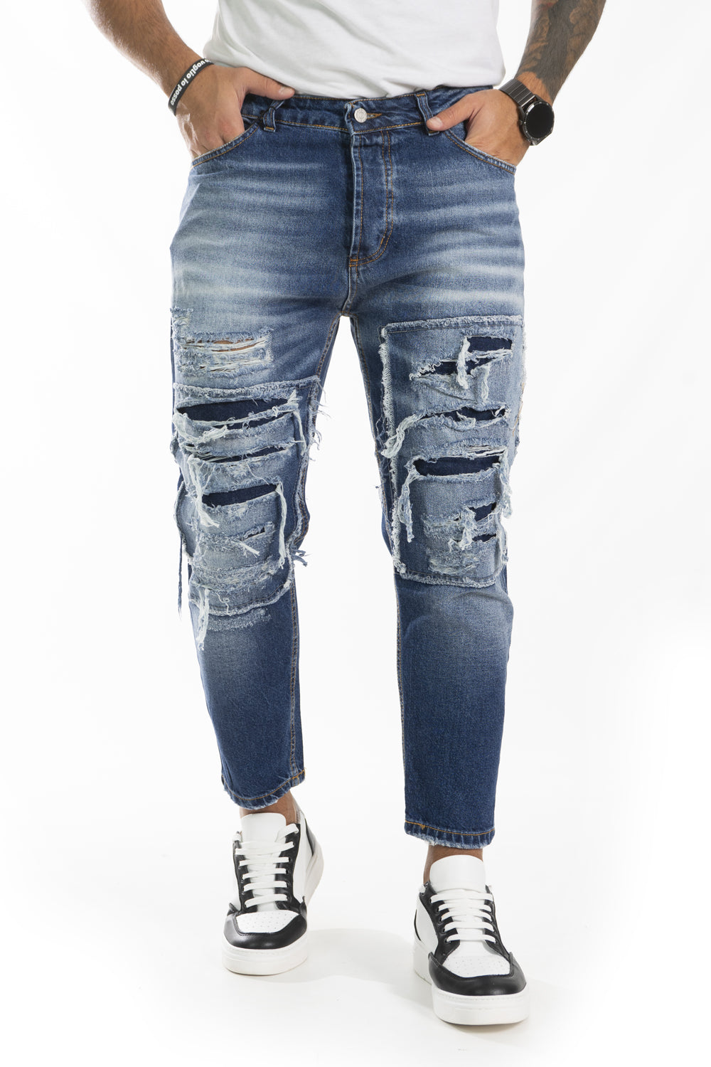 Jeans Uomo Jeans Skinny Strappati Donna Top Jeans Jeans Uomo