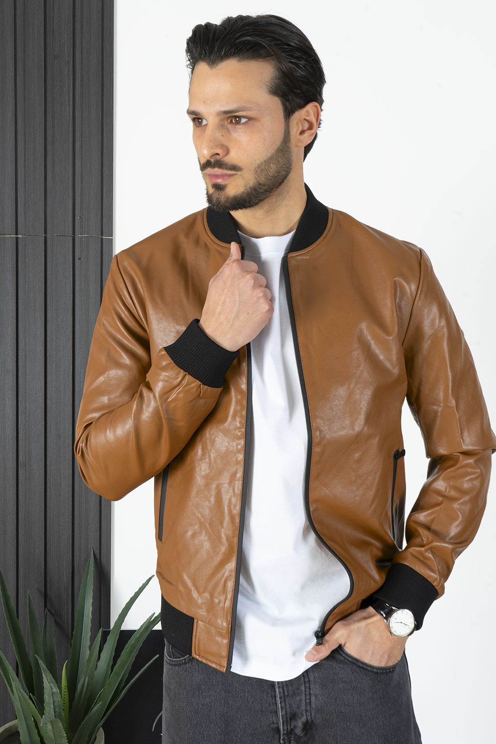 Giubbotto Giacca Uomo Ecopelle Art. Gb63