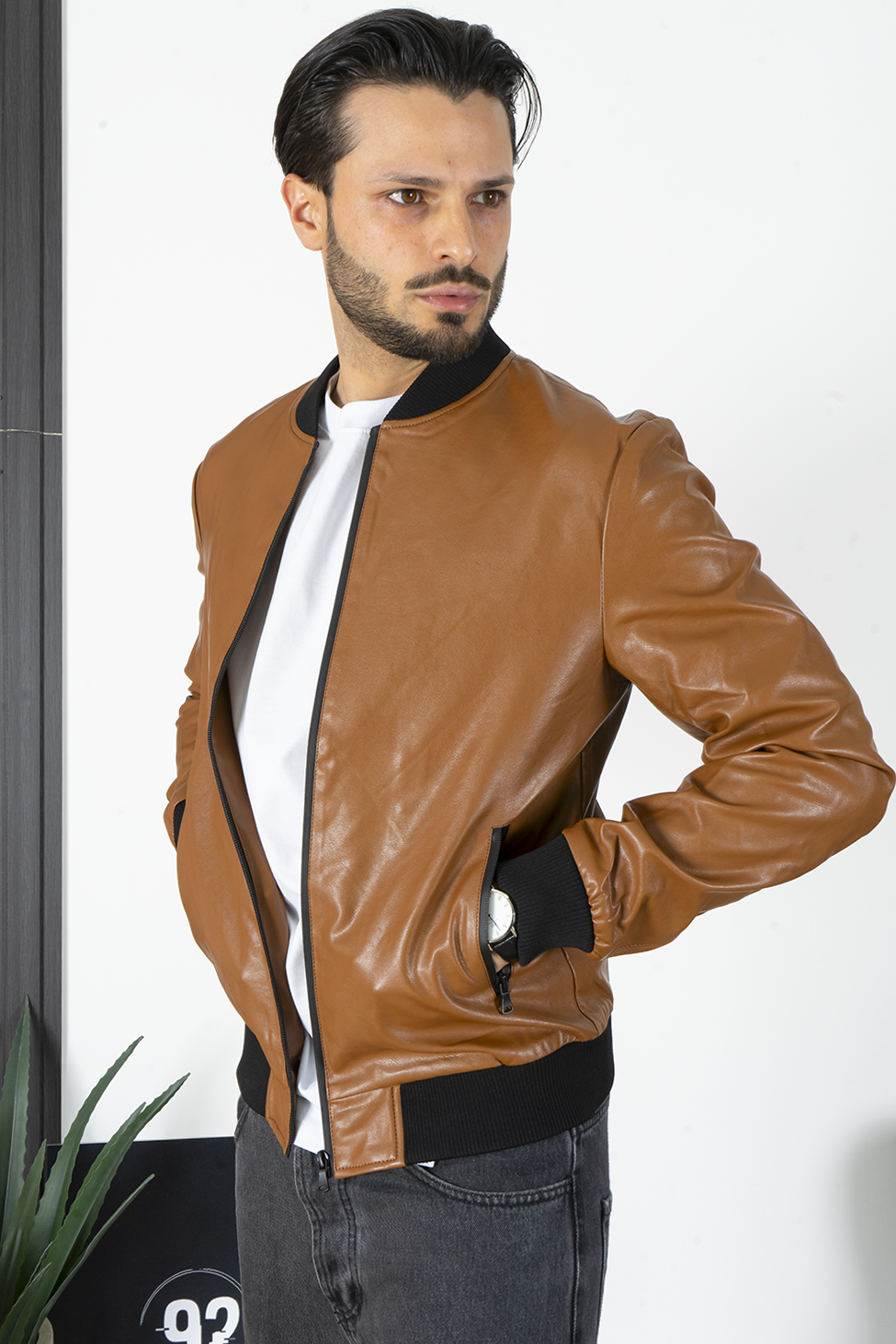 Giubbotto Giacca Uomo Ecopelle Art. Gb63