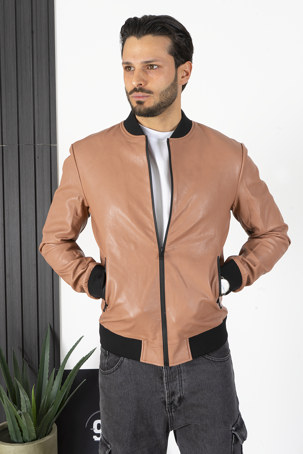 Giubbotto Giacca Uomo Ecopelle Art. Gb63