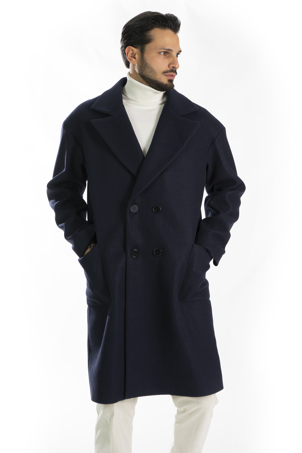 Cappotto Uomo Over Size Lungo Doppio Petto Art. Cp32