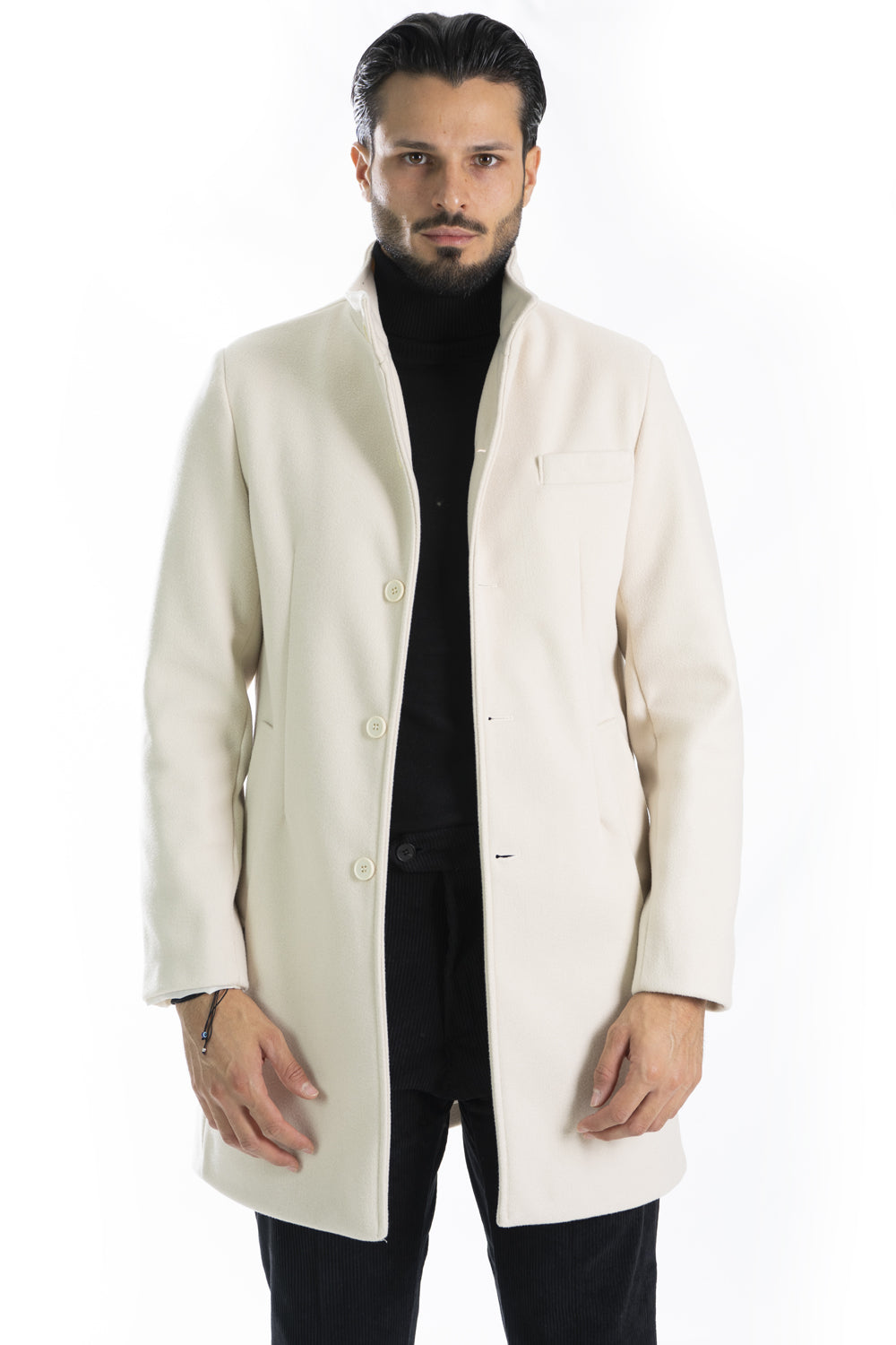 Cappotto Uomo Giacca Monopetto Collo Alto Art. Cp15