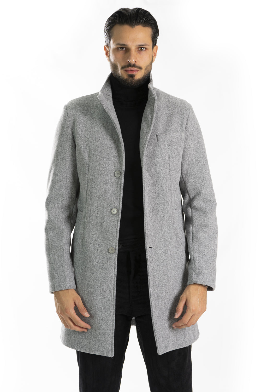 Cappotto Uomo Giacca Monopetto Collo Alto Art. Cp15