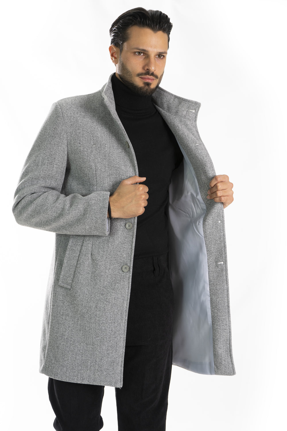 Cappotto Uomo Giacca Monopetto Collo Alto Art. Cp15