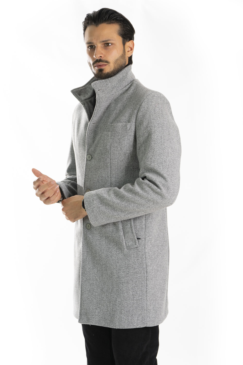 Cappotto Uomo Giacca Monopetto Collo Alto Art. Cp15