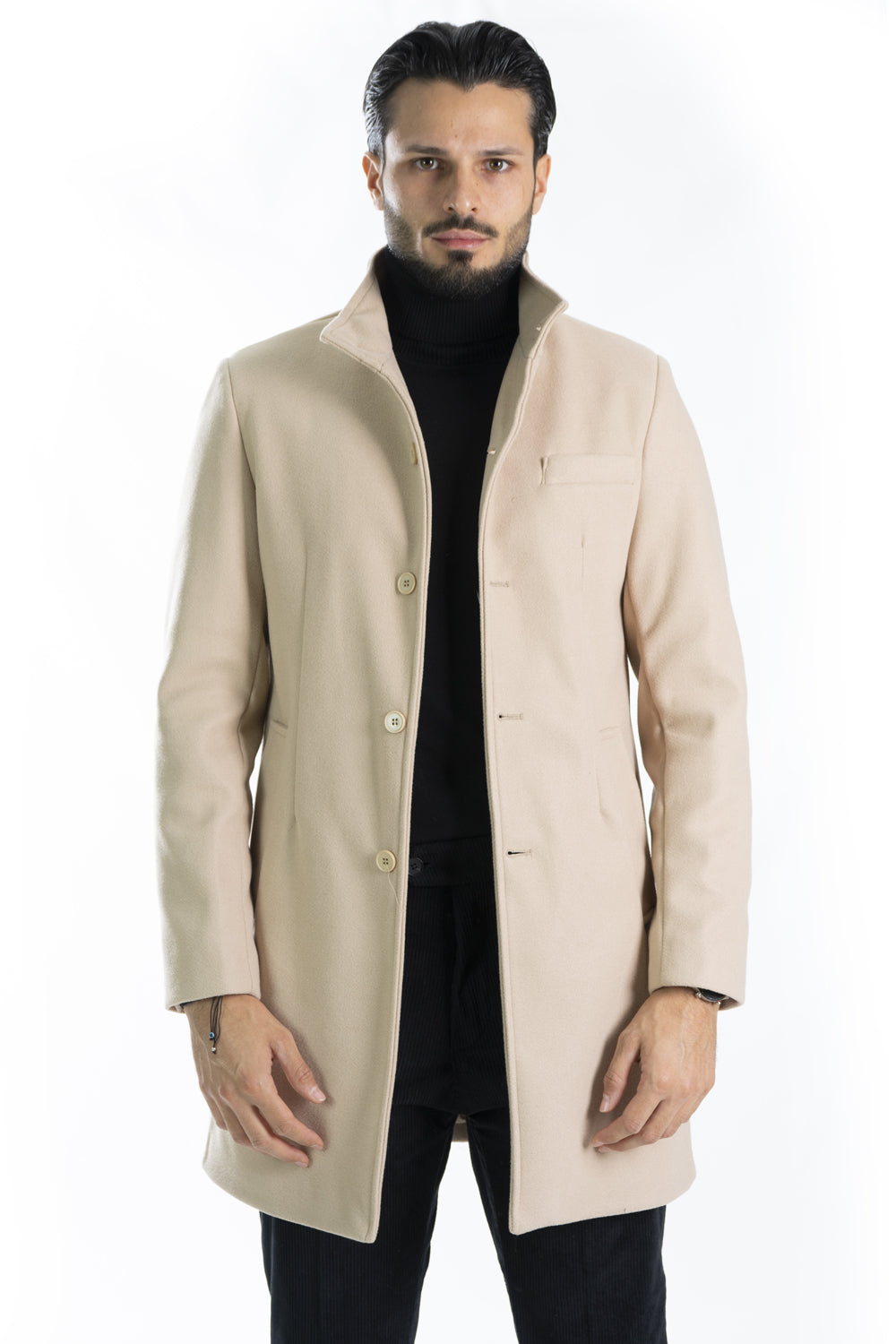 Cappotto Uomo Giacca Monopetto Collo Alto Art. Cp15