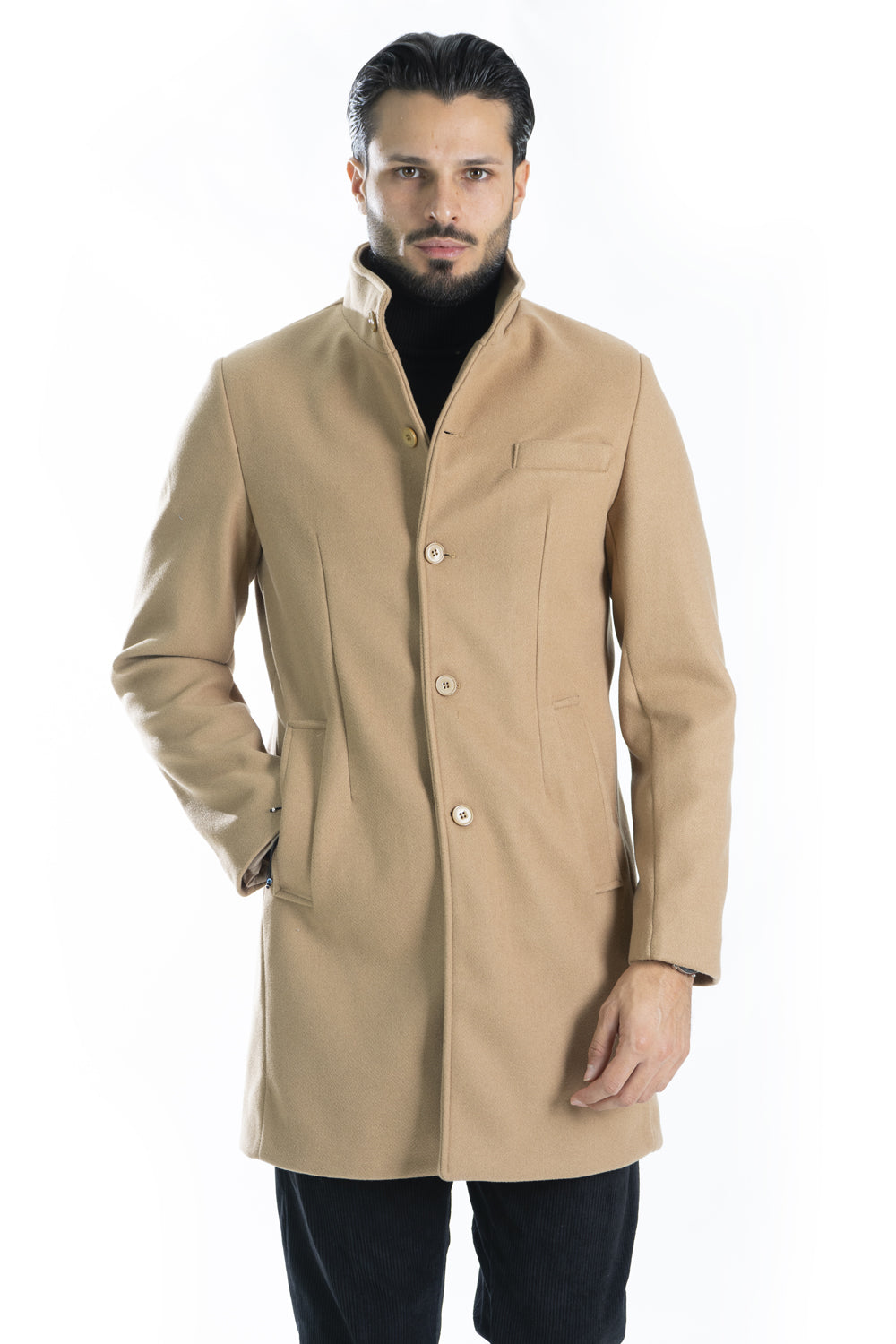 Cappotto Uomo Giacca Monopetto Collo Alto Art. Cp15