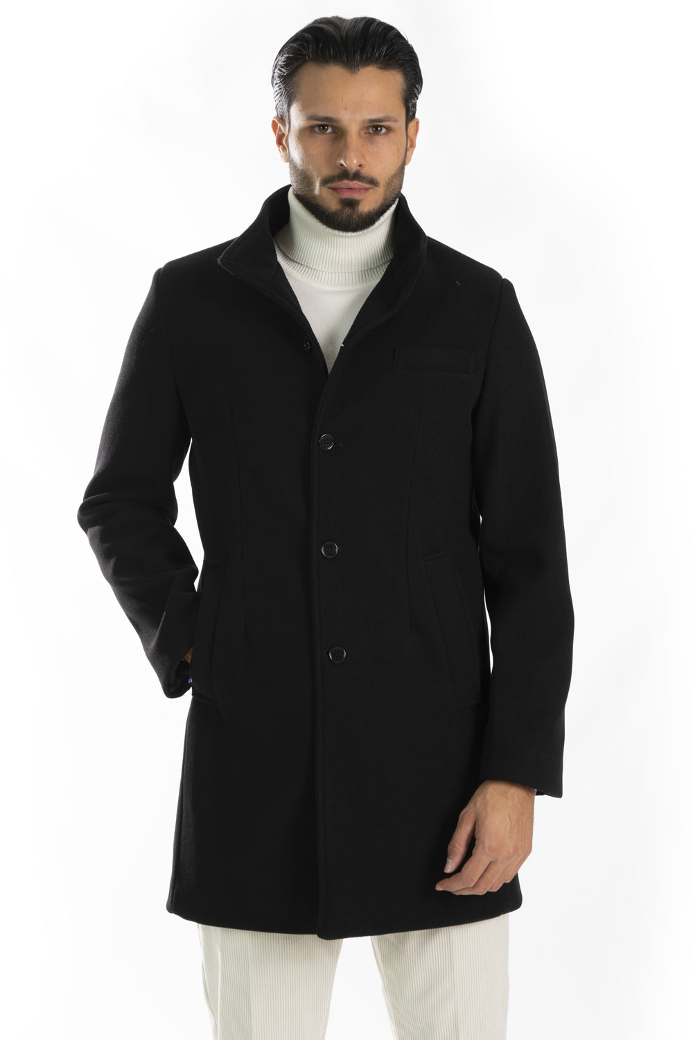 Cappotto Uomo Giacca Monopetto Collo Alto Art. Cp15