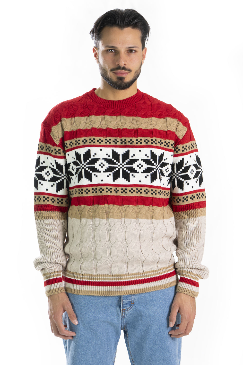 Maglione Uomo Fiocchi Di Neve ''Christmas Time'' Art. MG130