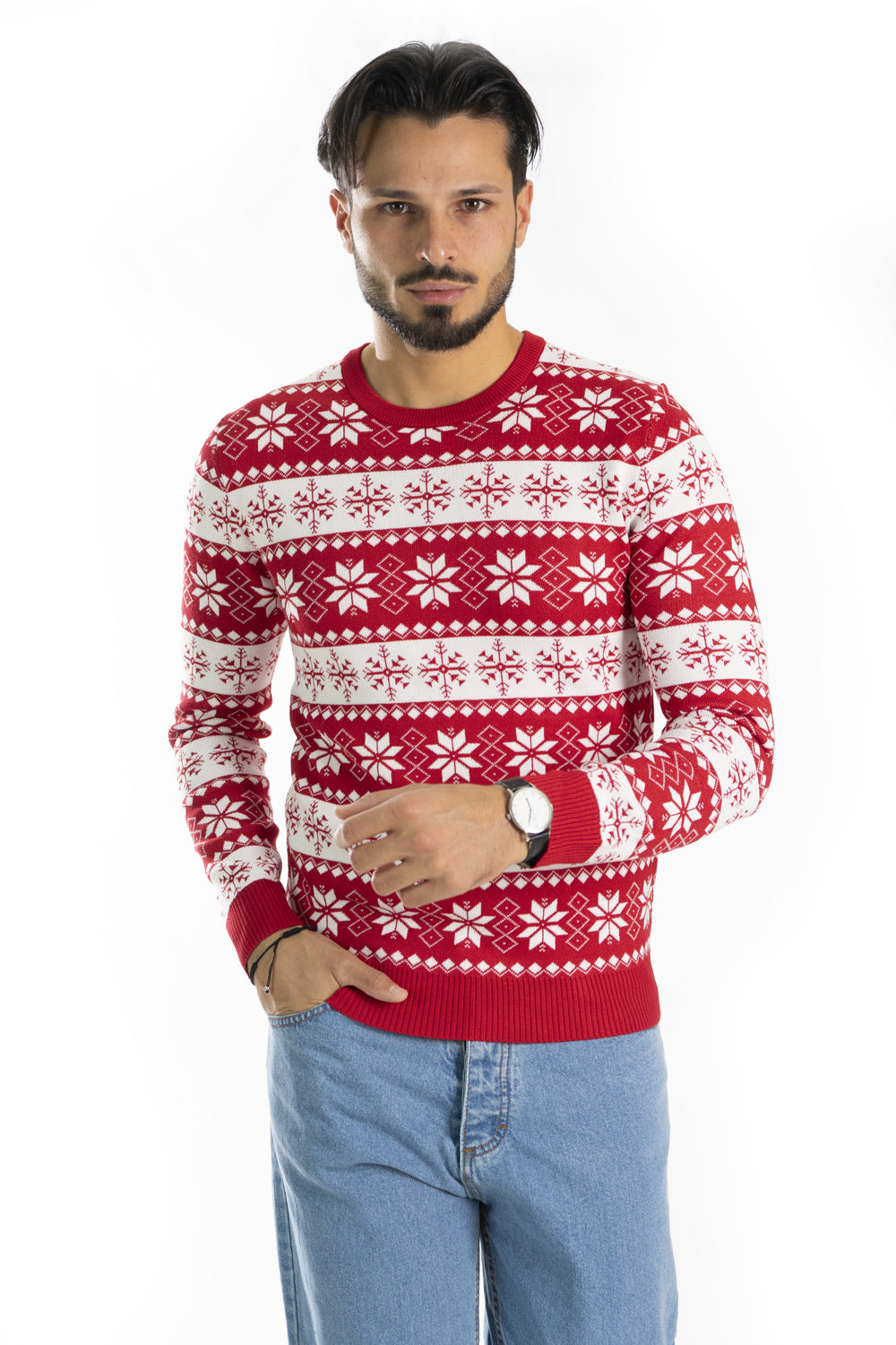 Maglioncino Uomo ''Christmas Time'' Girocollo Art. Mg128