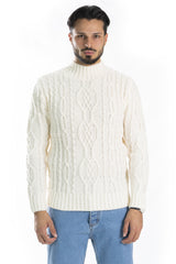 Maglione Uomo Lana Mezzo Collo Fantasia Rombi Art. Mg132