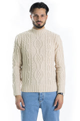 Maglione Uomo Lana Mezzo Collo Fantasia Rombi Art. Mg132