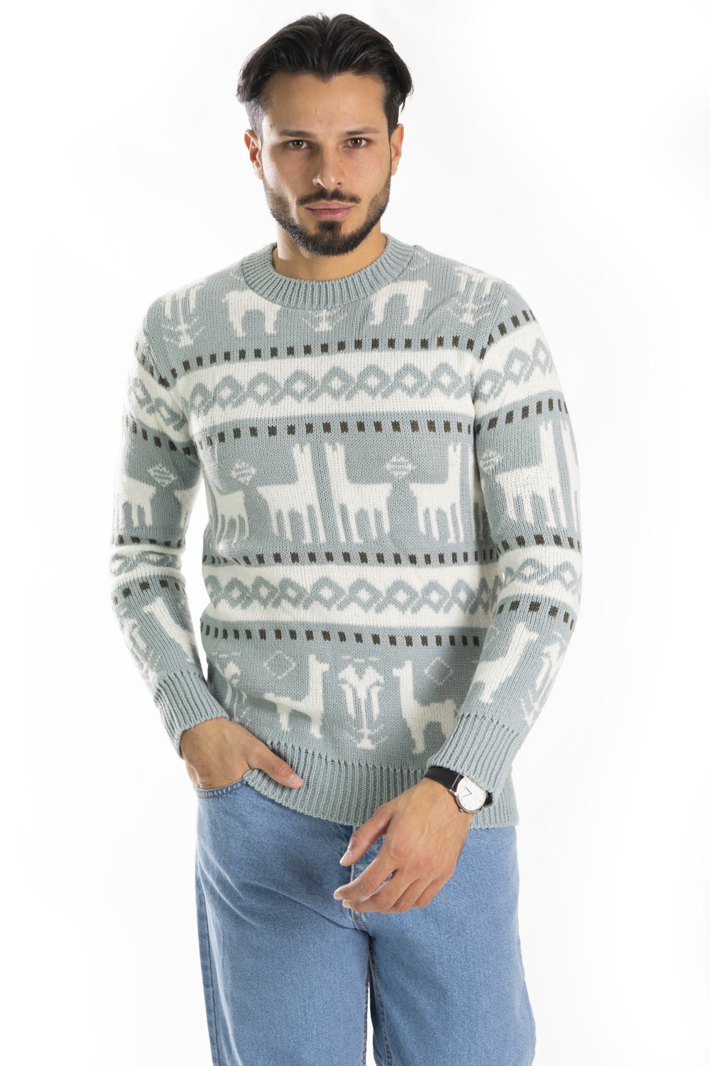 Maglione Uomo Lana Fantasia Inca Art. Mg95