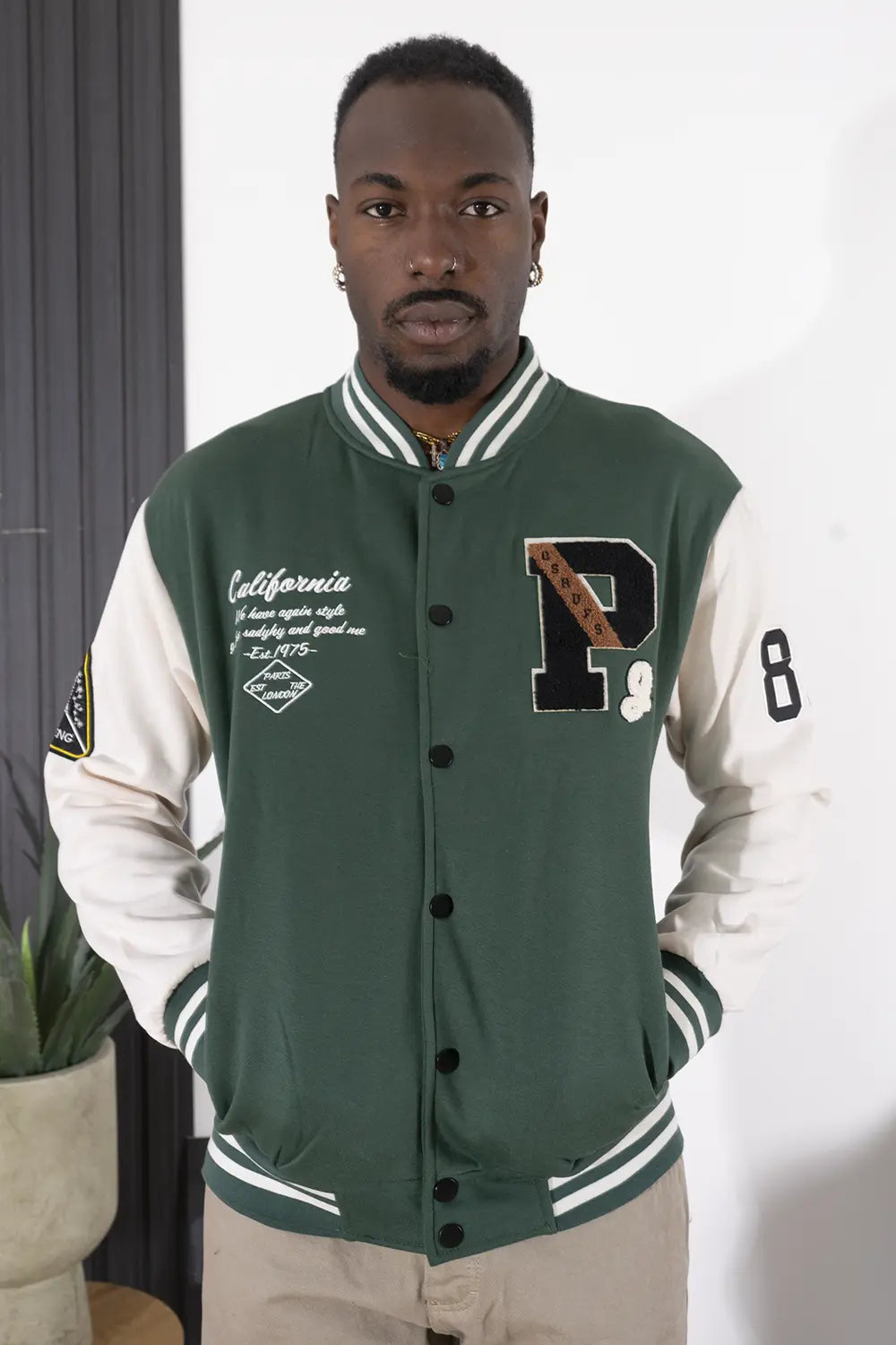 Felpa Uomo Giacca College Varsity ''P'' Art. FE172