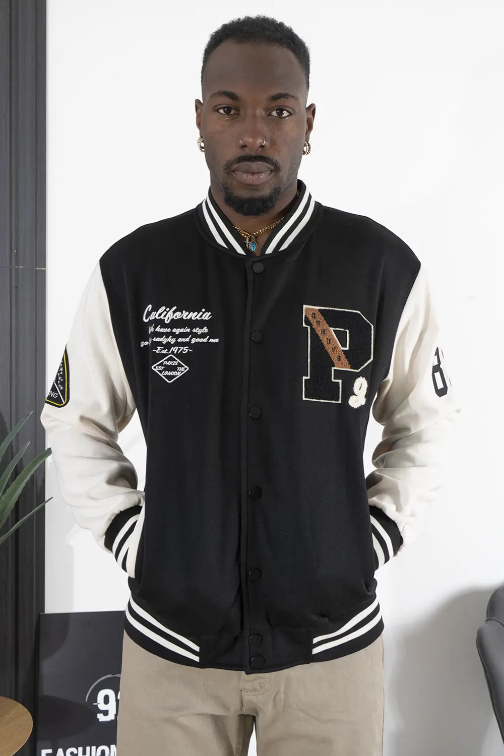 Felpa Uomo Giacca College Varsity ''P'' Art. FE172