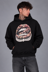 Felpa Con Cappuccio e Stampa ''Mouth'' Art. Fe202