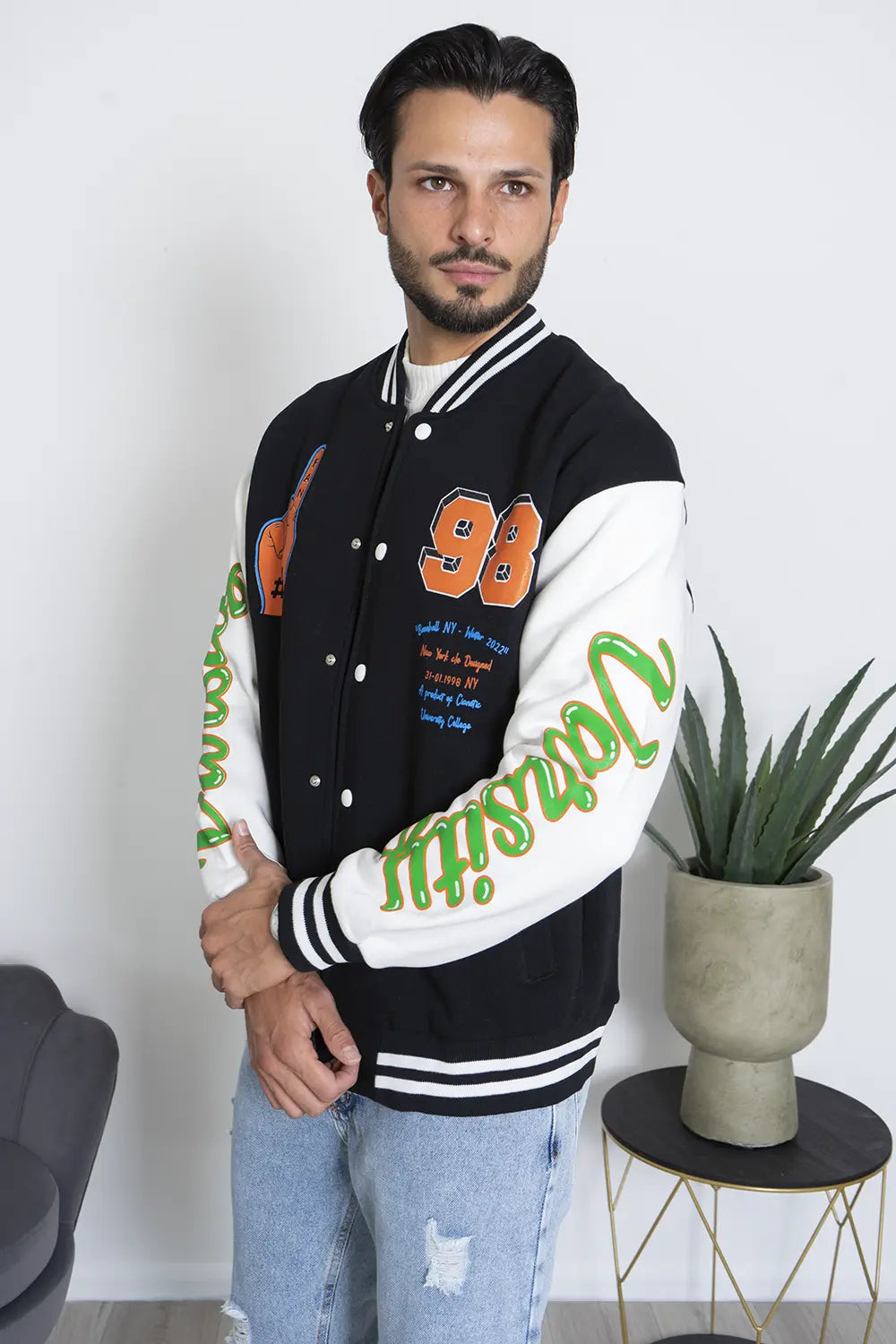 Felpa Uomo College Varsity ''98'' Art. Fe145