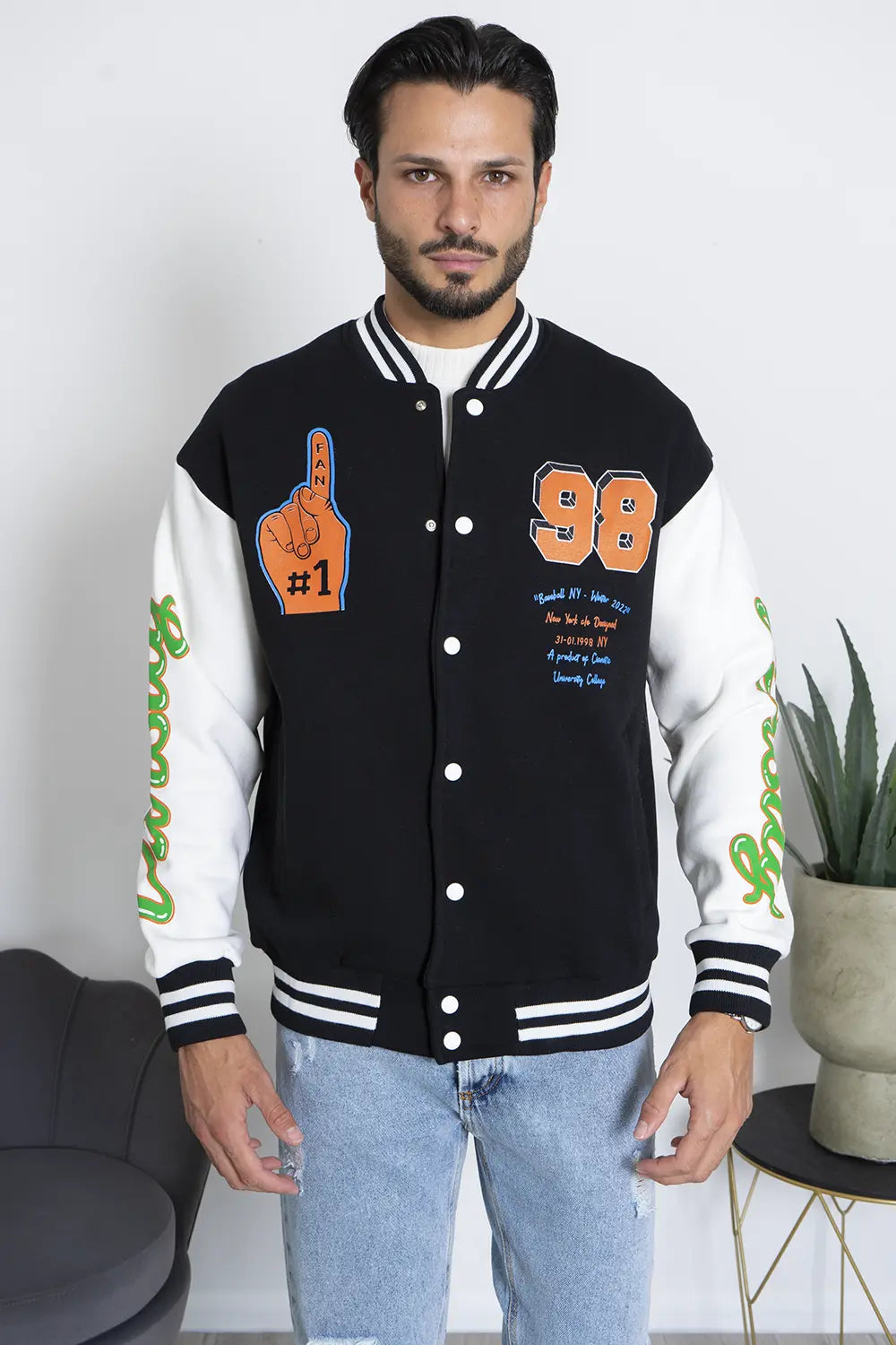 Felpa Uomo College Varsity ''98'' Art. Fe145