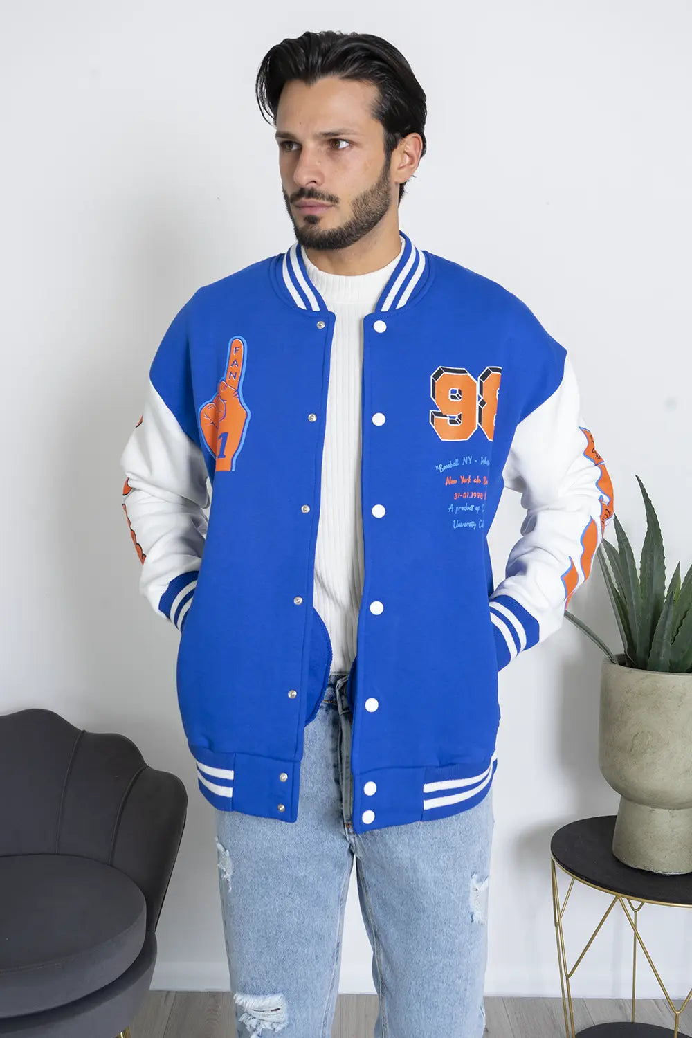 Felpa Uomo College Varsity ''98'' Art. Fe145