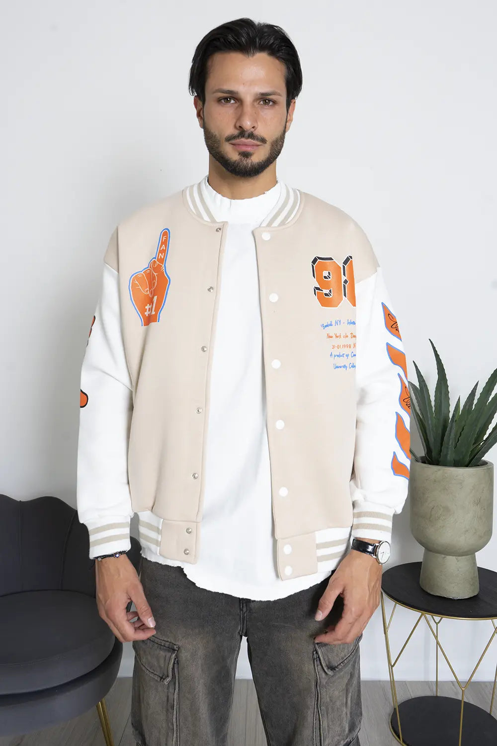 Felpa Uomo College Varsity ''98'' Art. Fe145