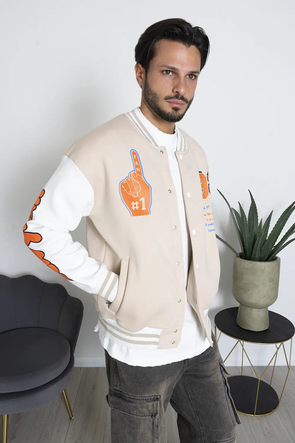 Felpa Uomo College Varsity ''98'' Art. Fe145