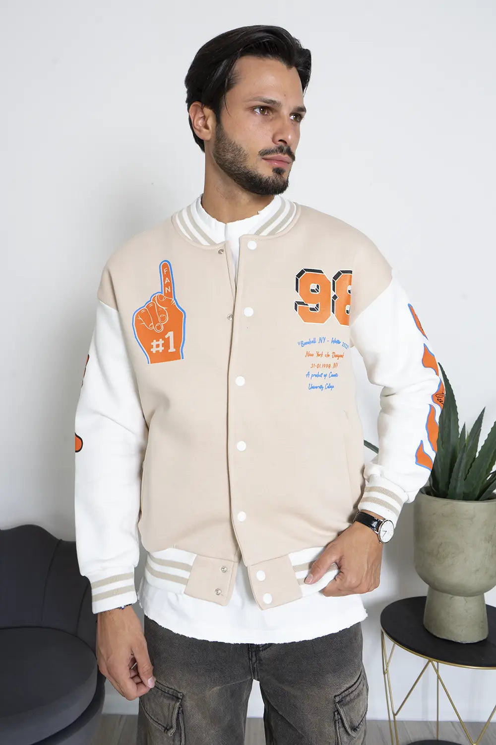 Felpa Uomo College Varsity ''98'' Art. Fe145