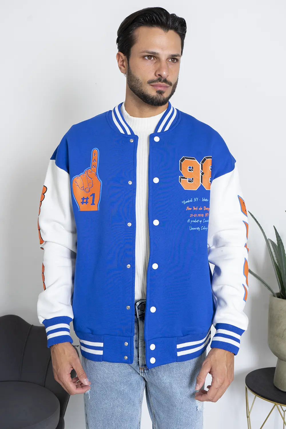 Felpa Uomo College Varsity ''98'' Art. Fe145