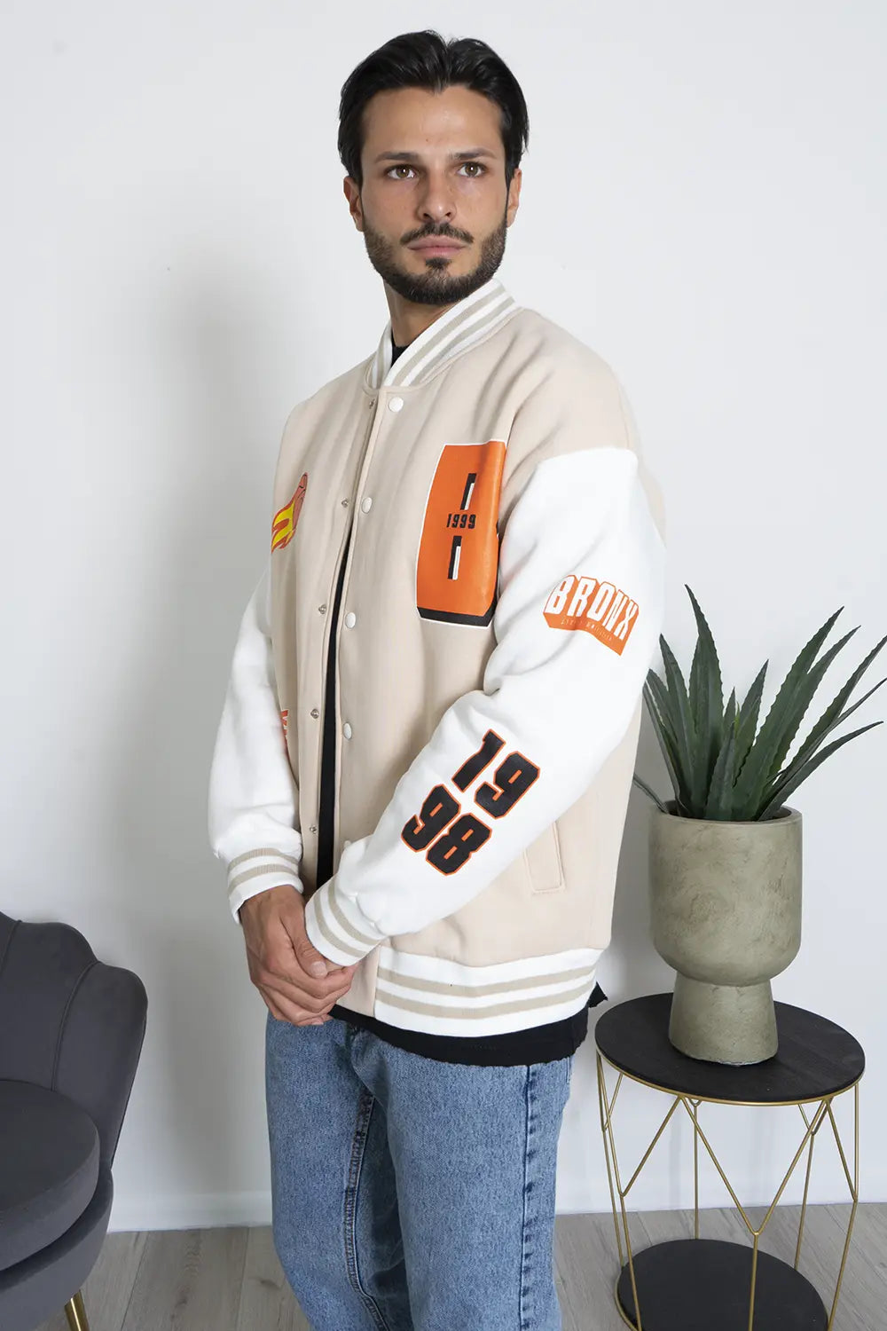 Felpa Uomo Varsity College 'Bronx' Art. Fe144