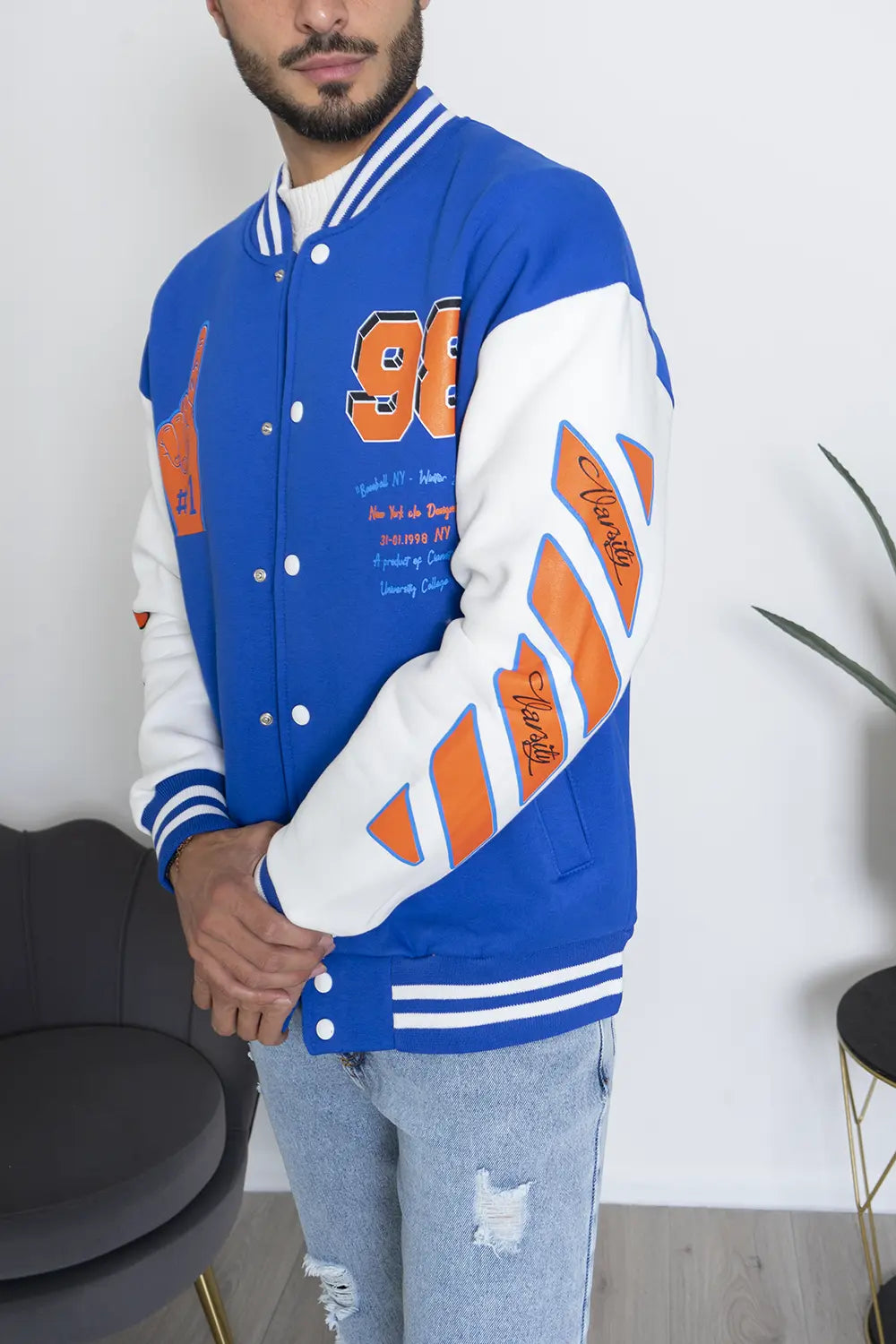 Felpa Uomo College Varsity ''98'' Art. Fe145