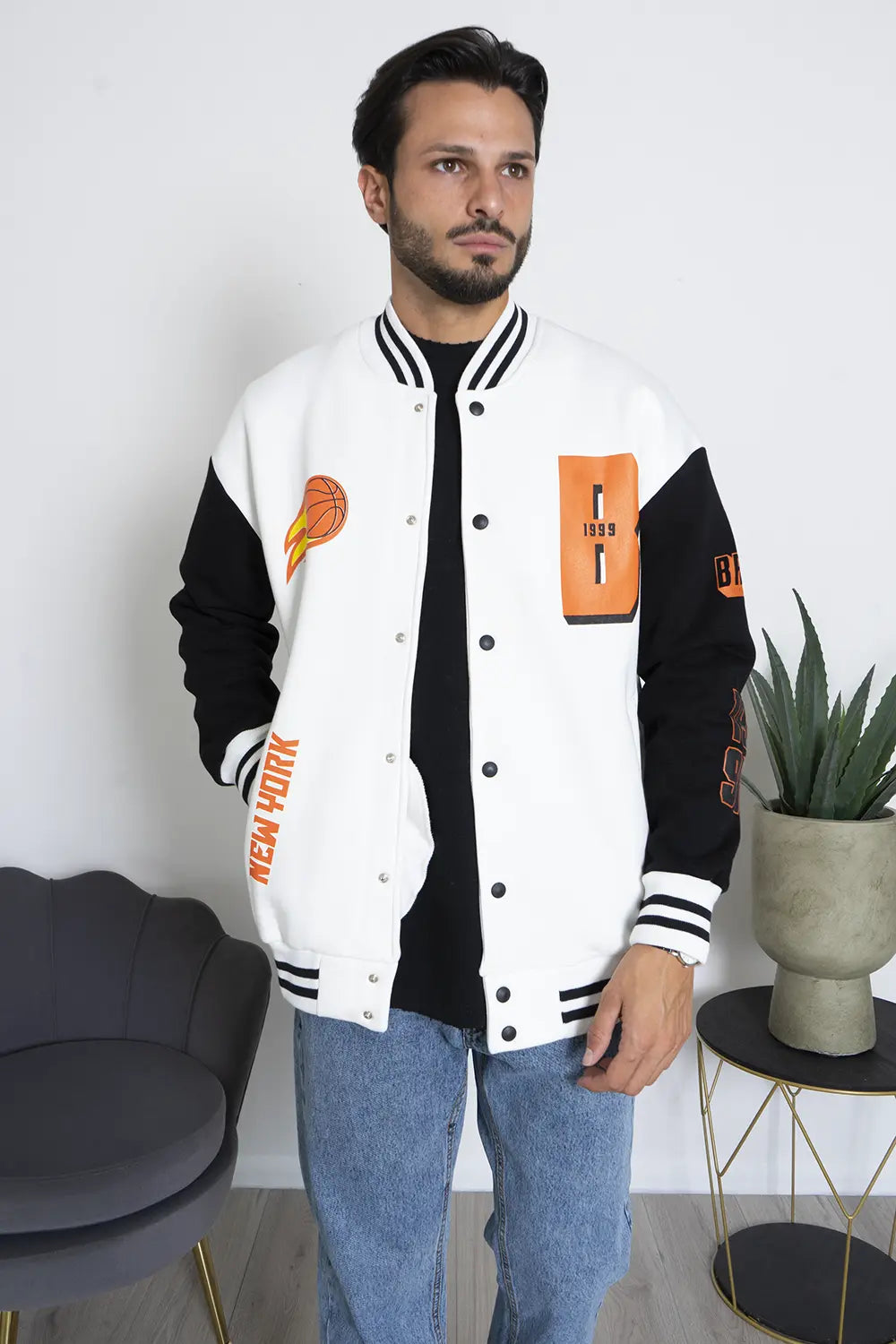 Felpa Uomo Varsity College 'Bronx' Art. Fe144