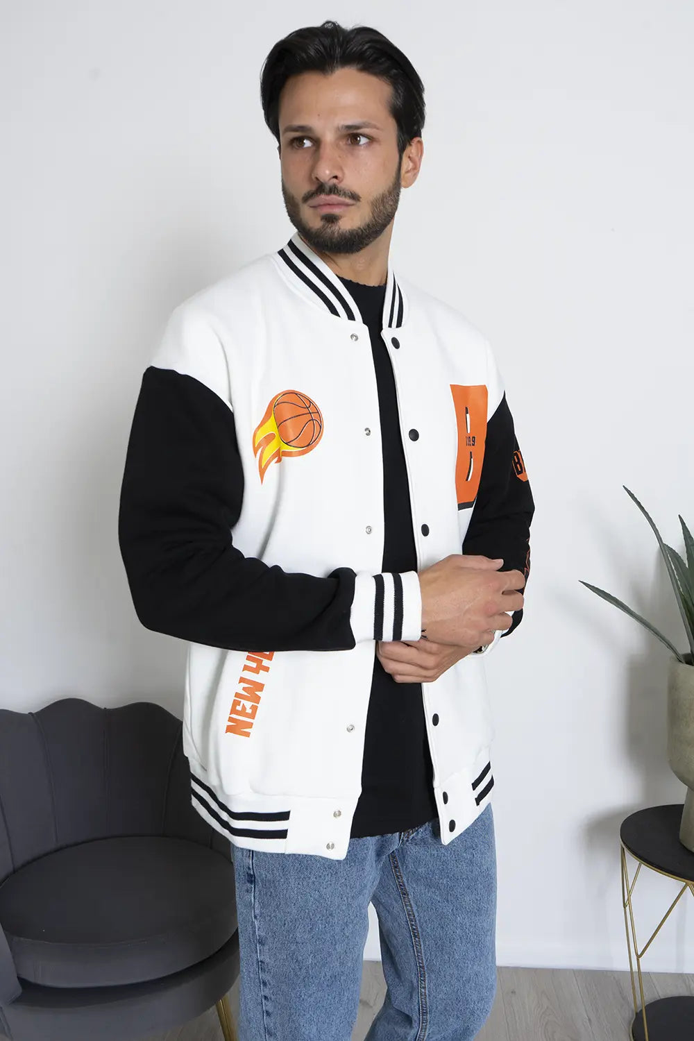 Felpa Uomo Varsity College 'Bronx' Art. Fe144