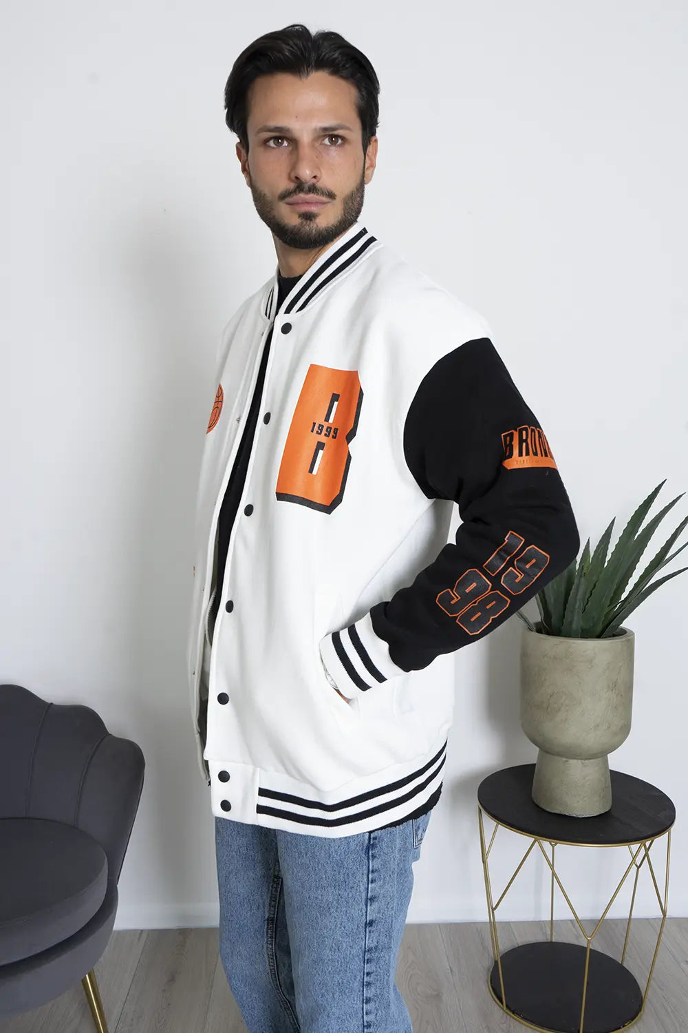 Felpa Uomo Varsity College 'Bronx' Art. Fe144