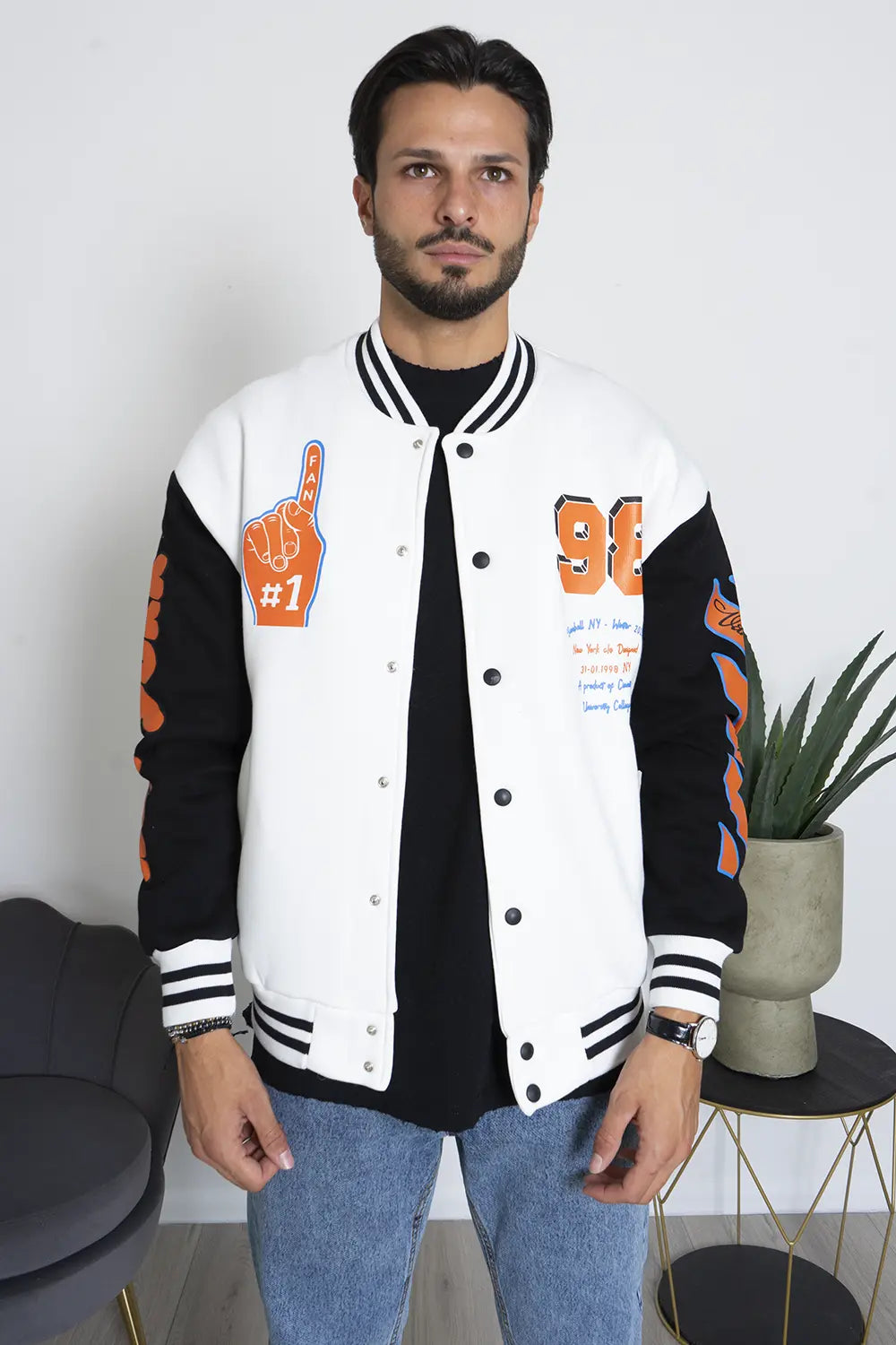 Felpa Uomo College Varsity ''98'' Art. Fe145