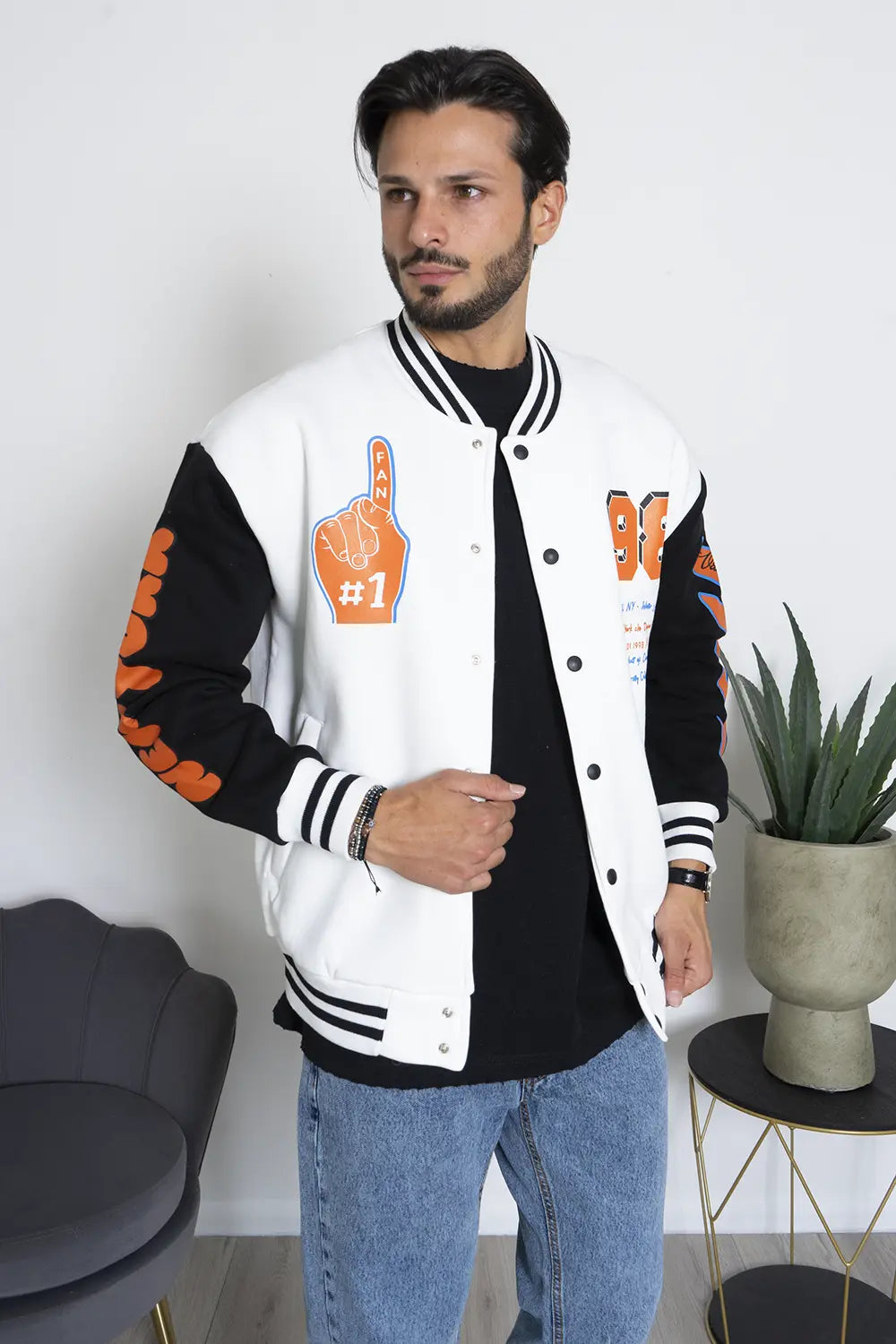 Felpa Uomo College Varsity ''98'' Art. Fe145